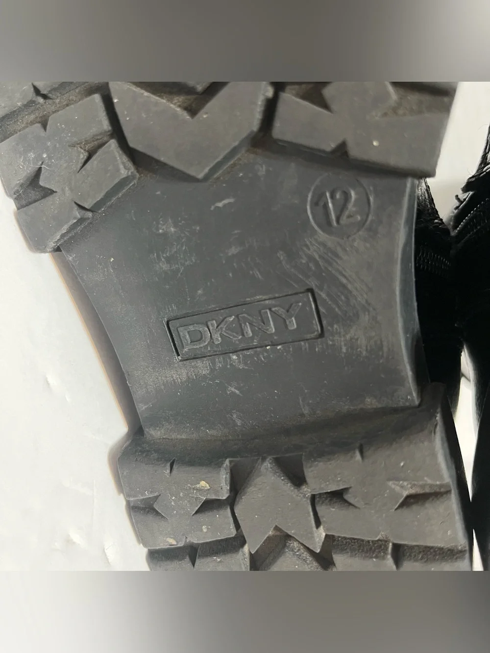 DKNY Black Girls' Mid-Calf Buckle Moto Style Boots EUC Size 12